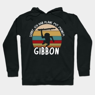 Pläne mit Vintage Gibbon Sunset Motiv Affe Hoodie